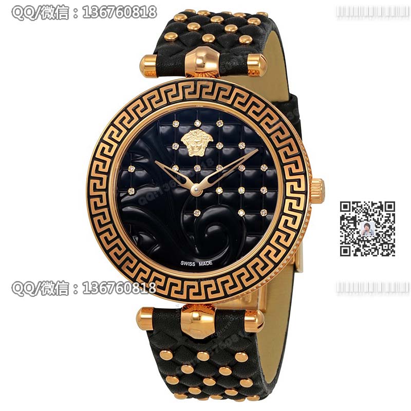 【顶级原单】范思哲(Versace)女简约盘尊贵皮带百搭石英VK7070013手表