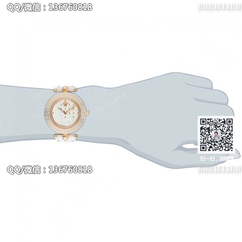 【顶级原单】范思哲(Versace)女白皮带美杜莎标志尊贵VK7090013 手表
