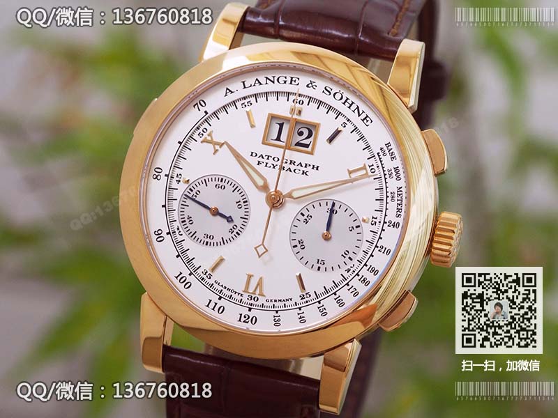 高仿朗格手表-万年历系列403.032 玫瑰金/精钢腕表 手动机械