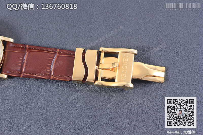 高仿宝玑手表-经典系列7337BA/1E/9V6黄金色机械腕表