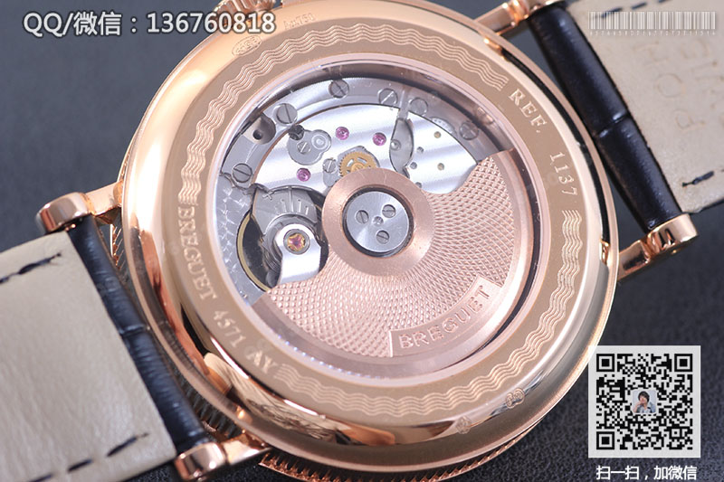高仿宝玑手表-经典系列7337BR/1E/9V6玫瑰金机械腕表