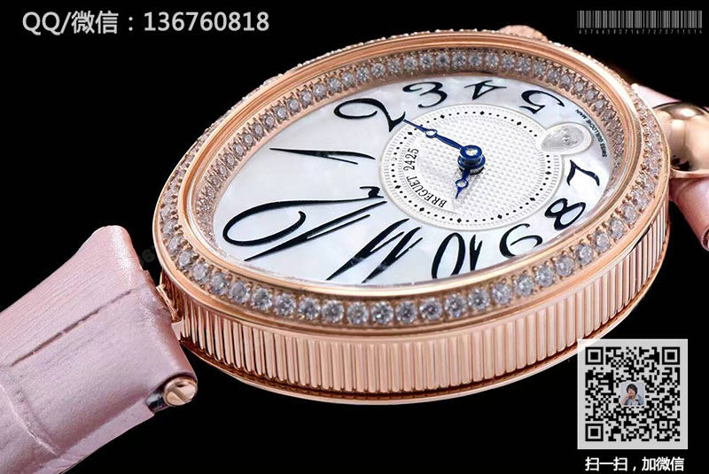 高仿宝玑手表-Breguet那不勒斯皇后系列 8928BA/51/844 DD0D玫瑰金镶钻腕表