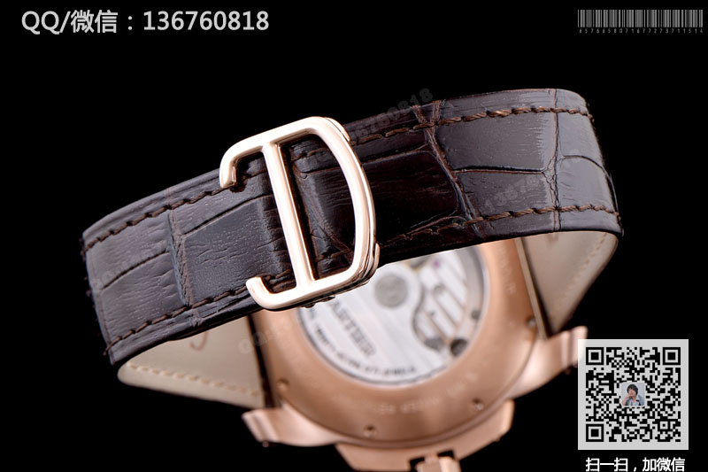 【一比一精仿】卡地亚卡列博系列男士手表W7100007咖啡色表盘