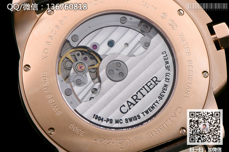 【一比一精仿】卡地亚卡列博系列男士手表W7100007咖啡色表盘