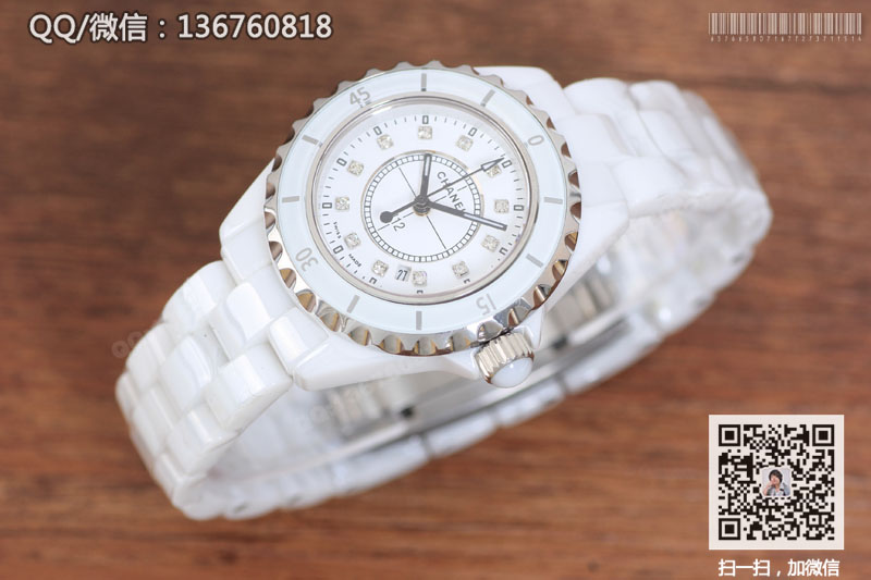 【超值推荐】香奈儿J12系列白色陶瓷女士手表H1628
