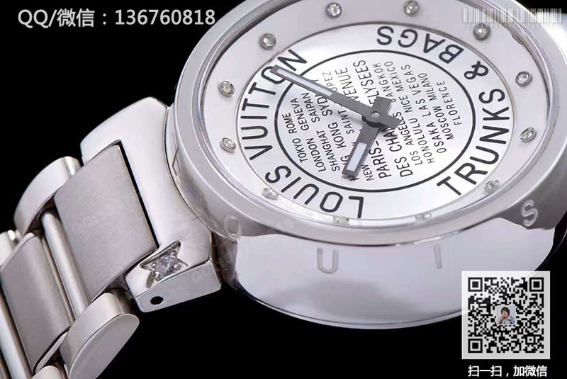 Louis Vuitton路易·威登TAMBOUR DISC系列字母表盘石英腕表