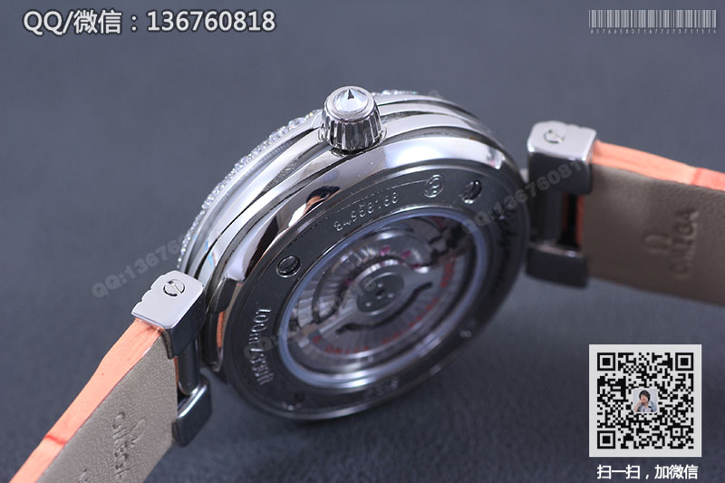 【V6完美版】OMEGA欧米茄碟飞系列LADYMATIC 425.38.34.20.55.001女士镶钻机械腕表