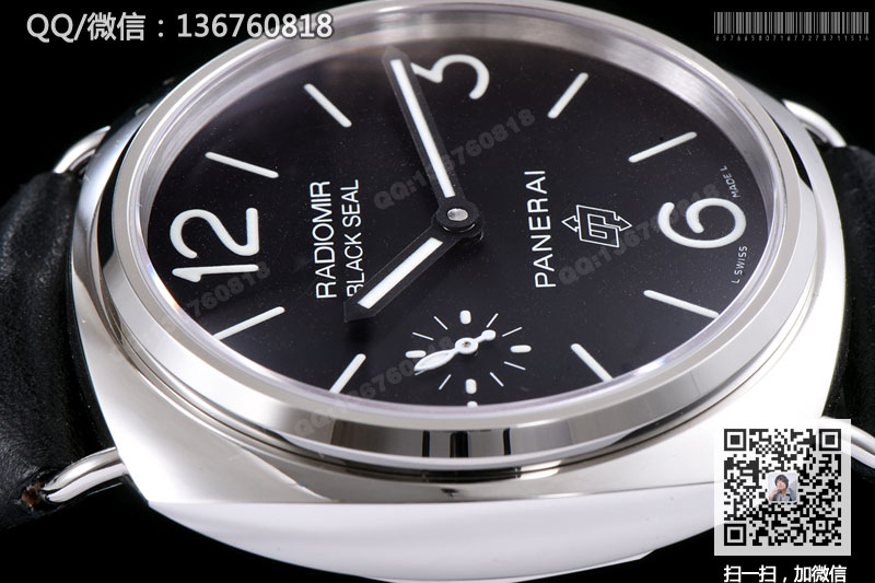高仿沛纳海手表-Panerai Radiomir Black Seal logo 复古型手上链机械碗表PAM00380