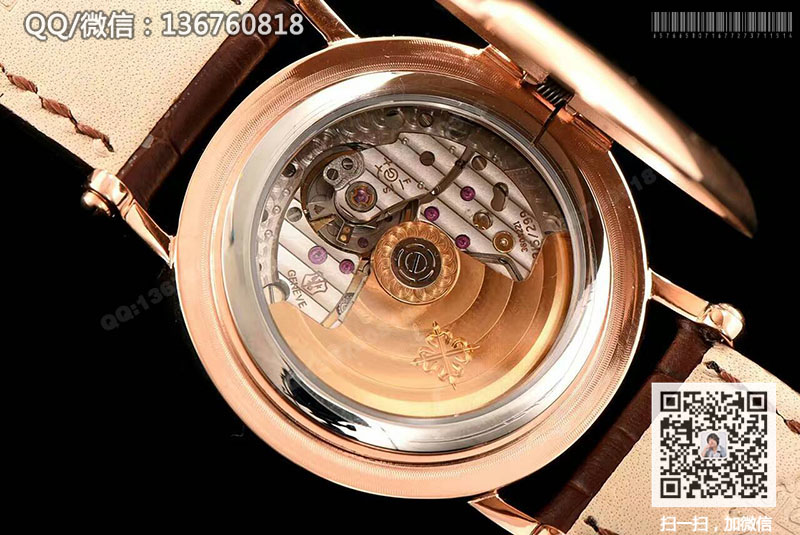 PATEK PHILIPPE百达翡丽古典表系列5153R-001玫瑰金镶钻黑盘腕表