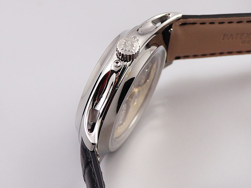 高仿百达翡丽手表-PATEK PHILIPPE 复杂功能计时系列5205G-001 腕表 银白表盘