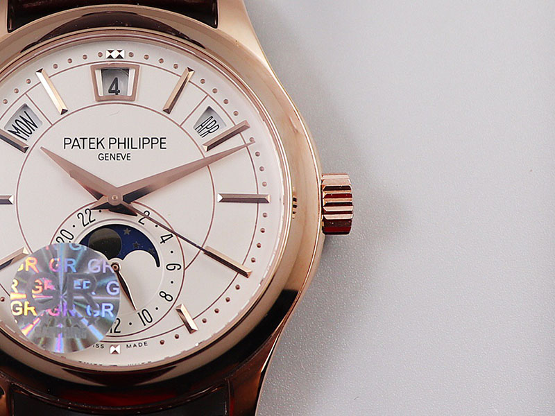 高仿百达翡丽手表-PATEK PHILIPPE 复杂功能计时系列5205R-001 腕表 白色表盘