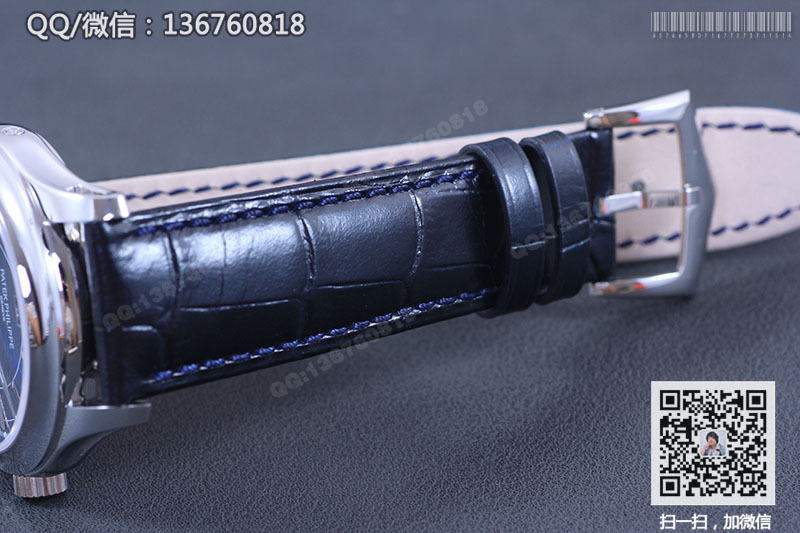 高仿百达翡丽手表-PATEK PHILIPPE 复杂功能计时系列5905P-001 腕表 蓝色表盘