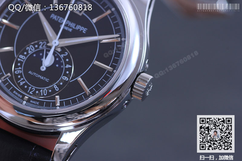 高仿百达翡丽手表-PATEK PHILIPPE 复杂功能计时系列5905P-010腕表 黑色表盘