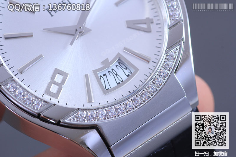 高仿伯爵手表-PIAGET POLO系列G0A31159镶钻白盘机械腕表