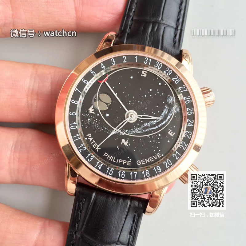 百达翡丽超级复杂功能计时系列6104R-001 星空腕表