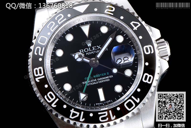 【NOOB V7版】勞力士Rolex格林尼治型II系列雙時區計時機械男表116710LN