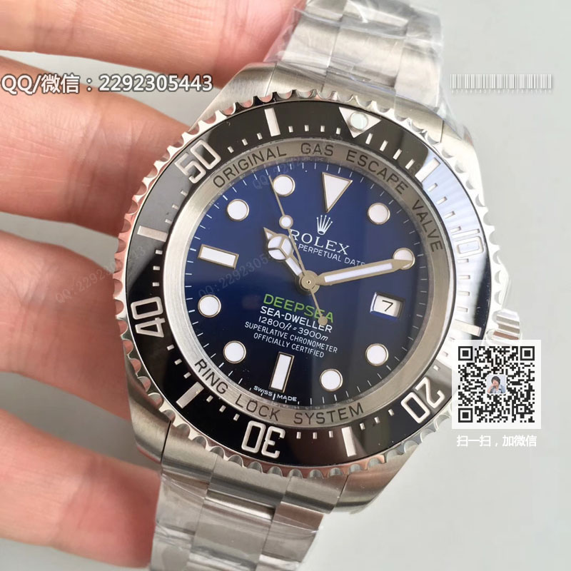 高仿劳力士手表-Rolex海使型系列116660-98210 蓝盘腕表 渐变蓝鬼王