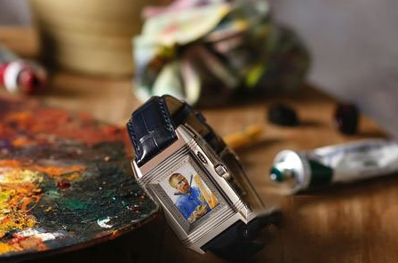 　　手表与艺术的结合，积家珐琅彩绘手表